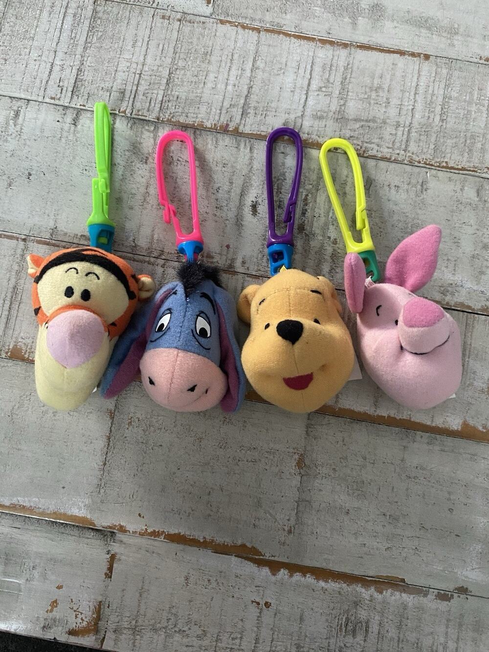 Disney Winnie The Pooh Plush Keychains Eeyore Tigger Pooh Piglet Mcdonald’s Toy
